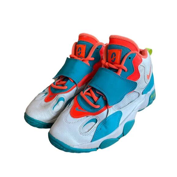 NIKE AIR MAX SPEED TURF 'MIAMI DOLPHINS' 525225-102 MENS SNEAKERS SIZE 6.5 Youth - Picture 2 of 8